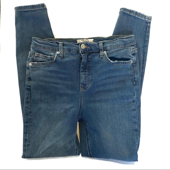 Free People We the Free high waisted busted knee medium wash jeans, 28 - Picture 9 of 9